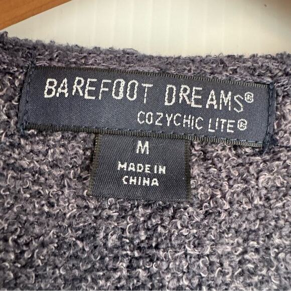 Barefoot Dreams Cozychic lite Resort cardi with hood blue size medium - Picture 4 of 8